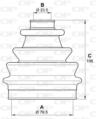 OPEN PARTS Комплект пылника, приводной вал SJK7048.00